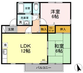 セジュール クレストB棟の物件間取画像